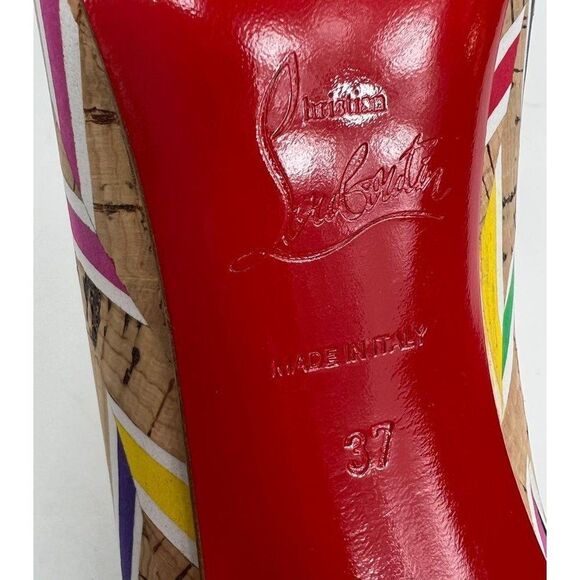 CHRISTIAN LOUBOUTIN So Kate Beige Colorblock Pattern Pointed Toe Pumps S… - Picture 8 of 11